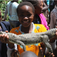 Holding Crocodile Holding Crocodile